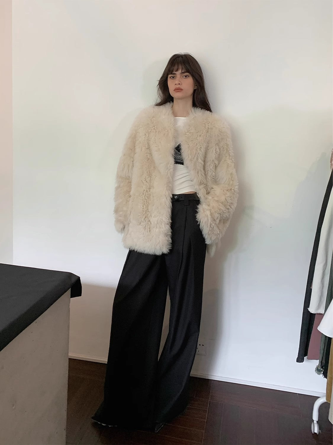 Sea of Love Accompaniment Casual Stand-Up Collar Tuscan Sheepskin PremiumStyle Co.,Limited