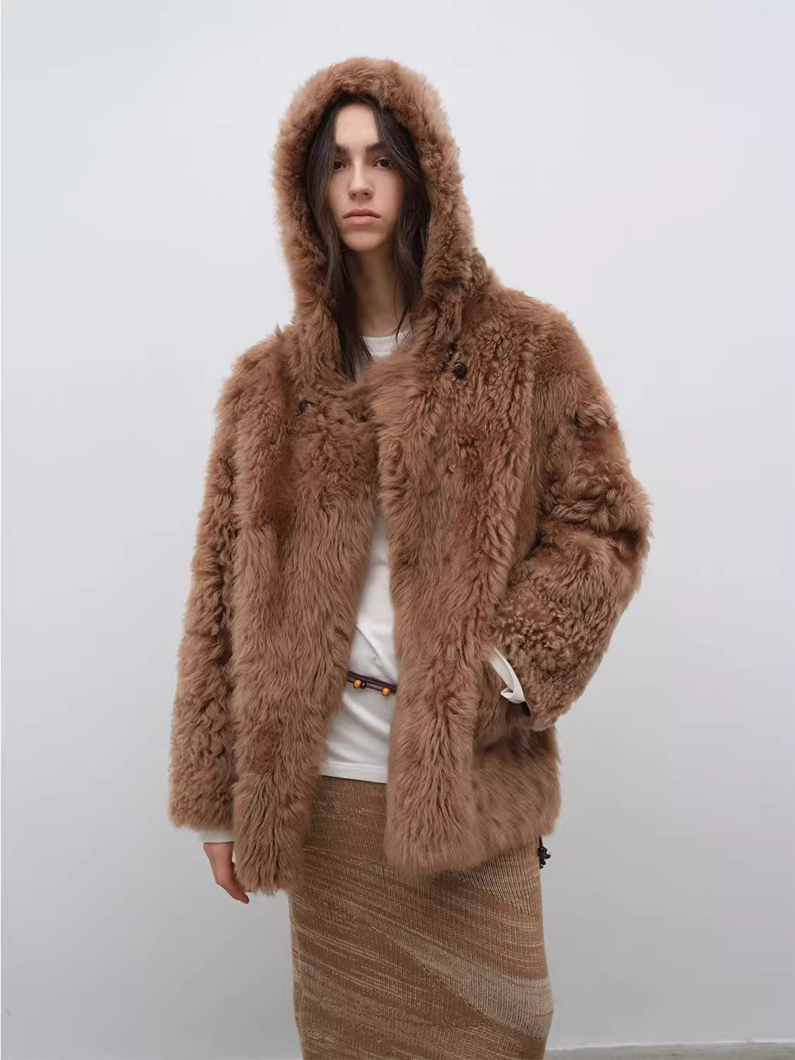 Clouds of Smoke Become Rain Imported Tuscan Hooded Sheepskin PremiumStyle Co.,Limited