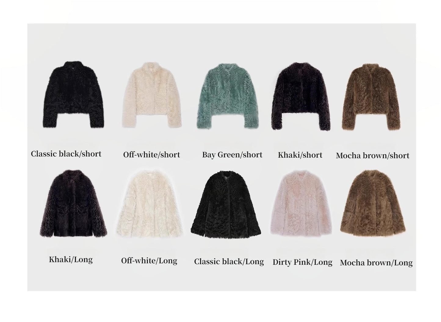 Sea of Love Accompaniment Casual Stand-Up Collar Tuscan Sheepskin PremiumStyle Co.,Limited