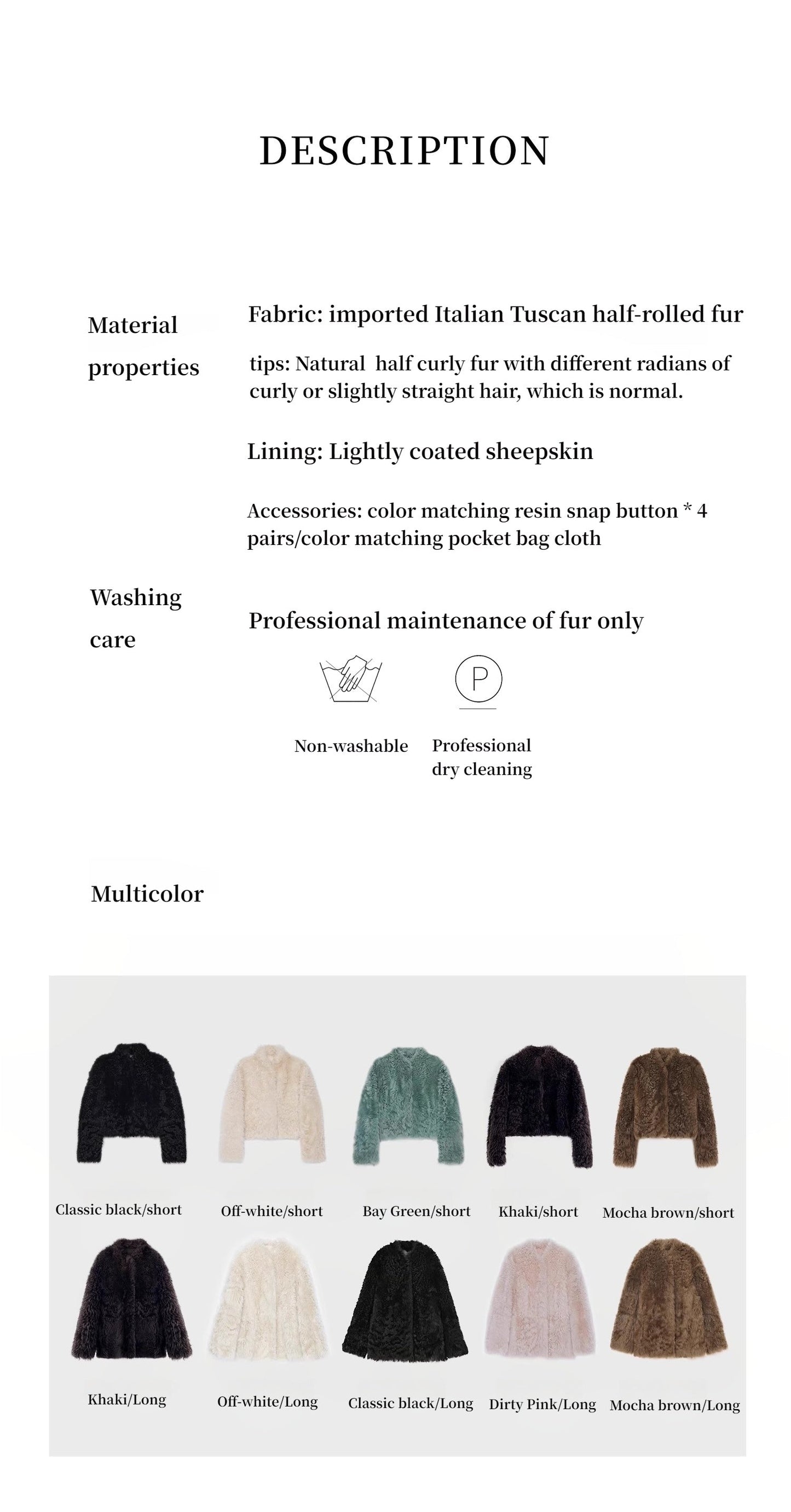Sea of Love Accompaniment Casual Stand-Up Collar Tuscan Sheepskin PremiumStyle Co.,Limited