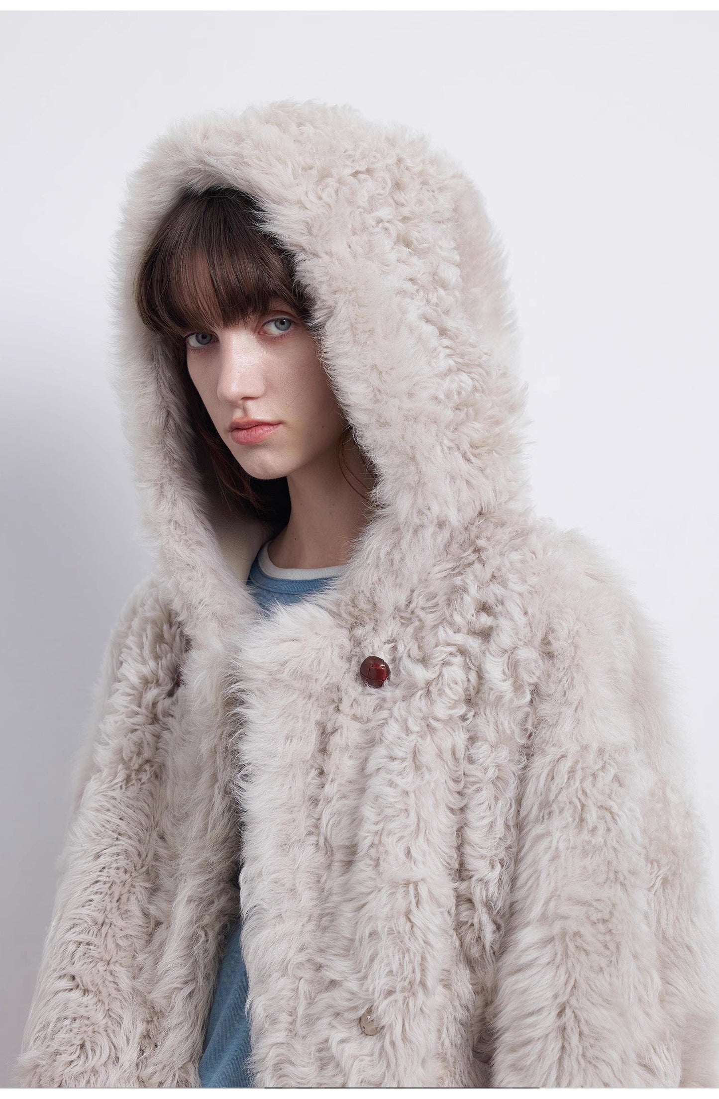 Clouds of Smoke Become Rain Imported Tuscan Hooded Sheepskin PremiumStyle Co.,Limited