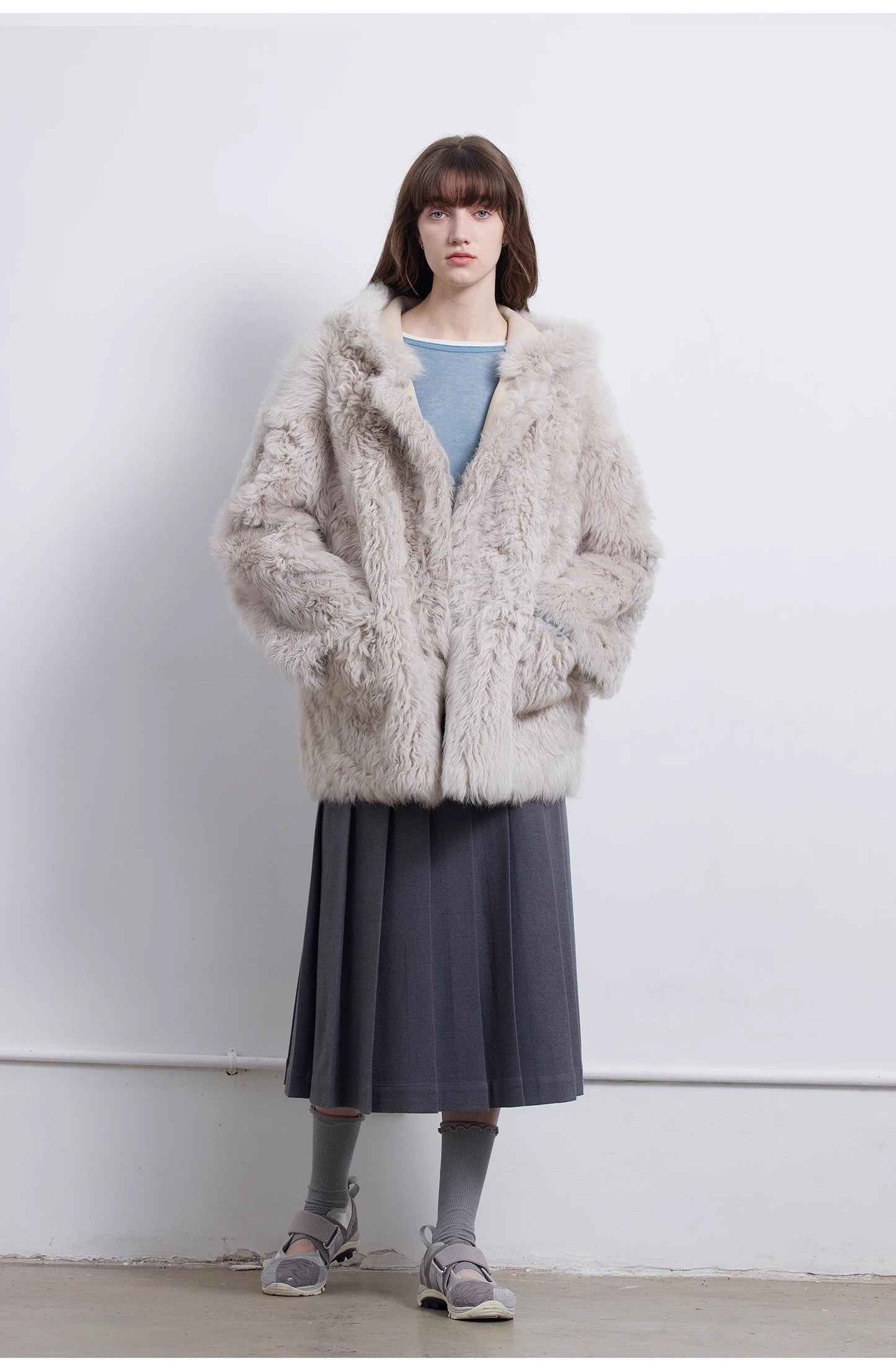 Clouds of Smoke Become Rain Imported Tuscan Hooded Sheepskin PremiumStyle Co.,Limited