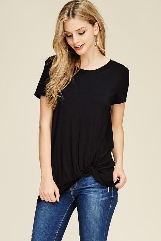 Short Sleeve Knot Tunic Riah Fashion