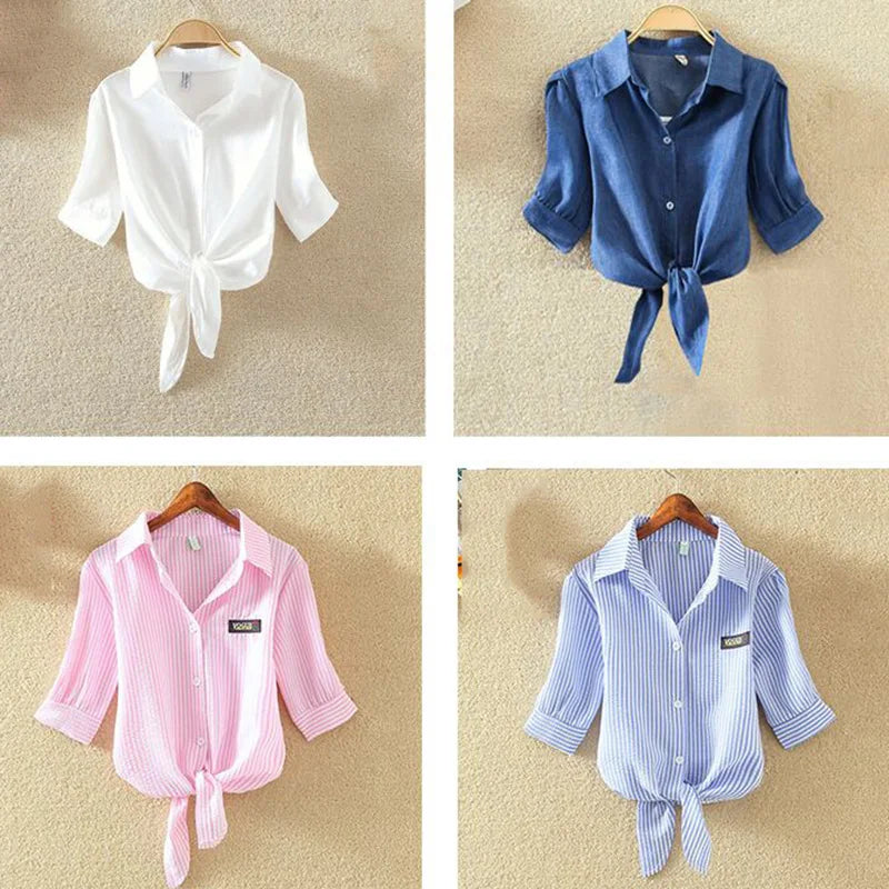100% Cotton Womens Blouse Shirt White Summer Blouses Shirts Holiday Loose Short Sleeve Casual Tops and Blouses Women Blusas New Les Cendres de Lune