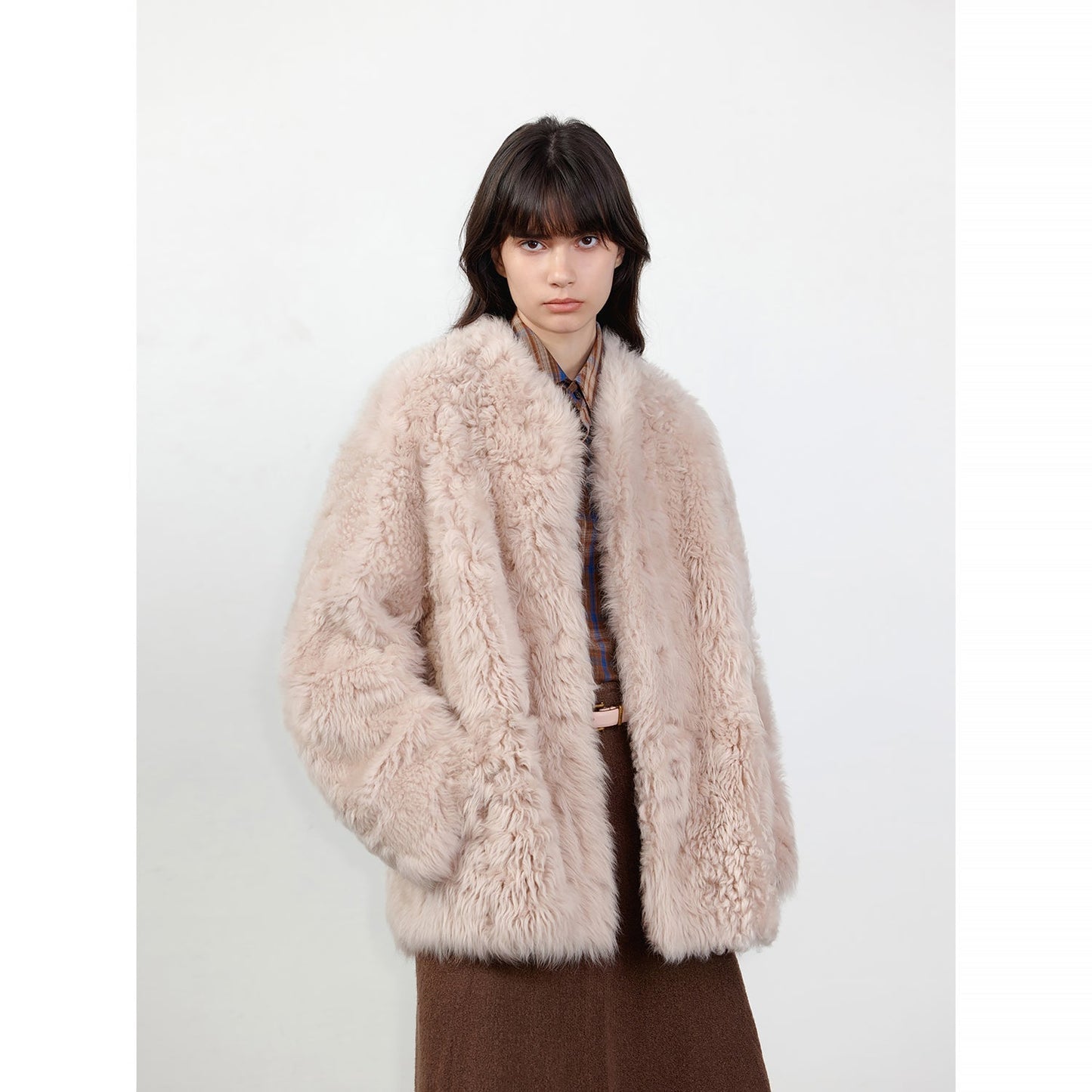 Sea of Love Accompaniment Casual Stand-Up Collar Tuscan Sheepskin PremiumStyle Co.,Limited