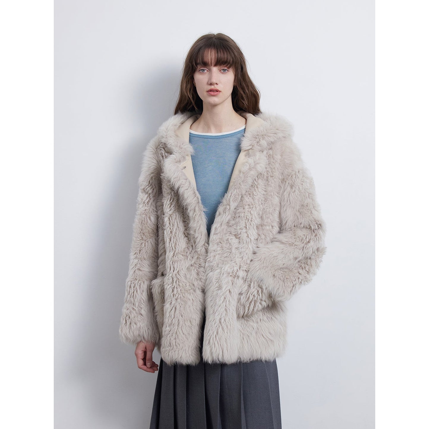 Clouds of Smoke Become Rain Imported Tuscan Hooded Sheepskin PremiumStyle Co.,Limited