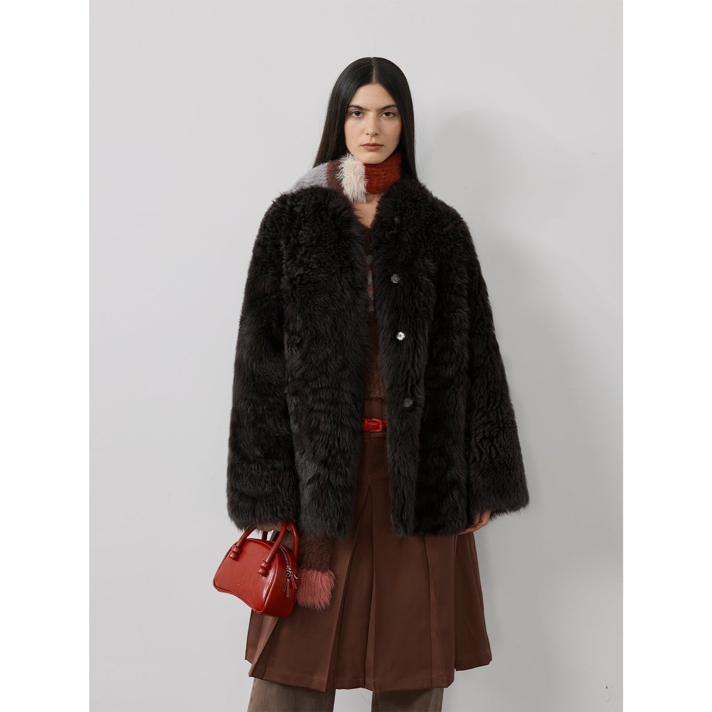 Sea of Love Accompaniment Casual Stand-Up Collar Tuscan Sheepskin PremiumStyle Co.,Limited