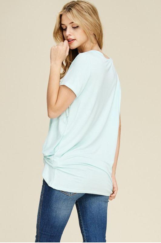 Short Sleeve Knot Tunic Riah Fashion