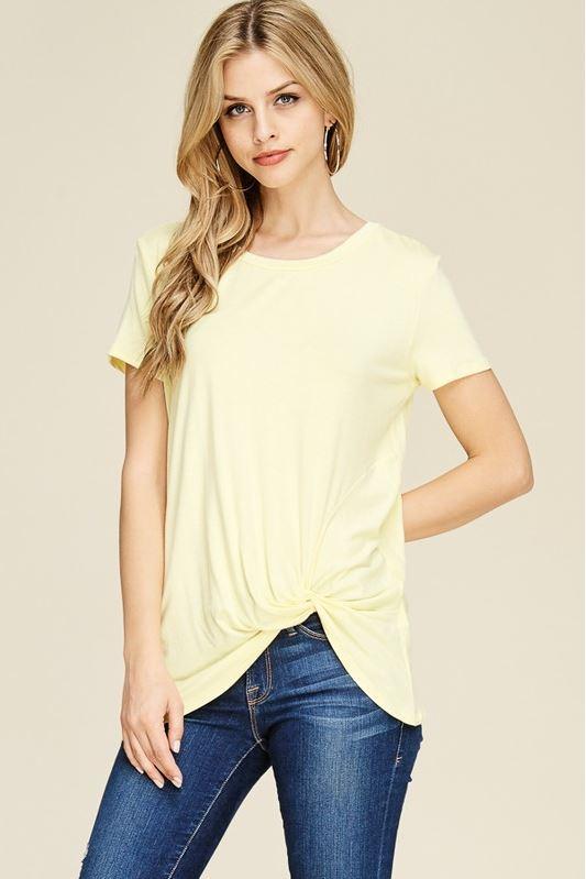 Short Sleeve Knot Tunic Riah Fashion