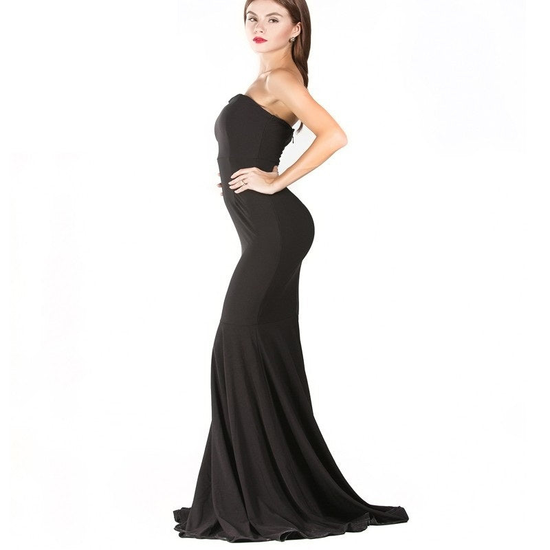 Black Mermaid Dress Evelyn Belluci