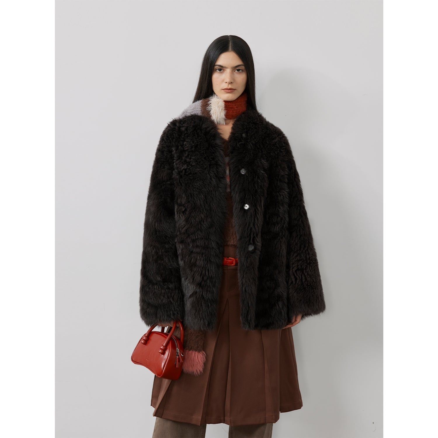 Sea of Love Accompaniment Casual Stand-Up Collar Tuscan Sheepskin PremiumStyle Co.,Limited