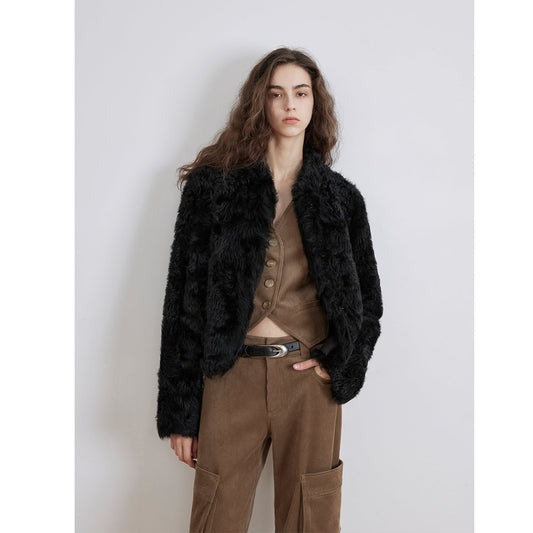 Sea of Love Accompaniment Casual Stand-Up Collar Tuscan Sheepskin PremiumStyle Co.,Limited