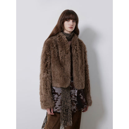 Sea of Love Accompaniment Casual Stand-Up Collar Tuscan Sheepskin PremiumStyle Co.,Limited