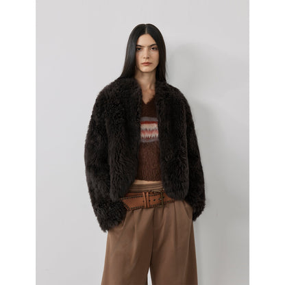 Sea of Love Accompaniment Casual Stand-Up Collar Tuscan Sheepskin PremiumStyle Co.,Limited